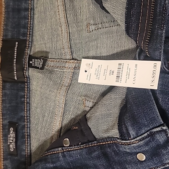 WHBM Dark Denim Girlfriend Jeans - Picture 5 of 9